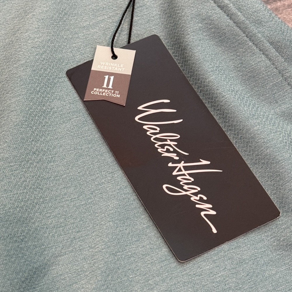 Walter Hagen Shorts Mens 40 Teal Perfect 11 Golf Wrinkle‎ Resistant Stretch NEW - Picture 7 of 14